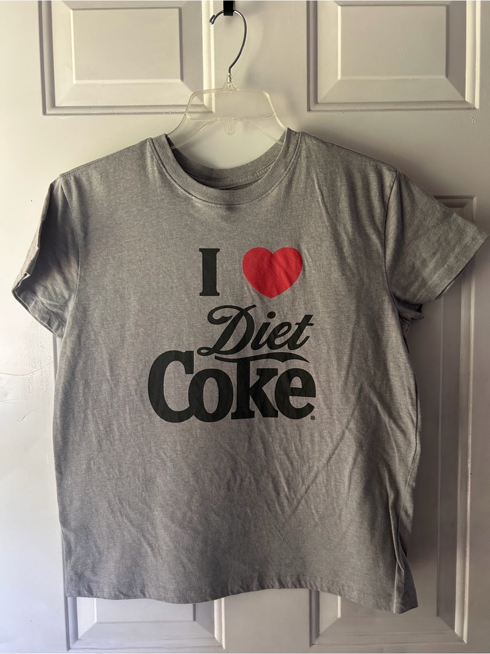 Coca Cola Gray Tee with Red Heart 'I ♥ Diet Coke' Graphic
